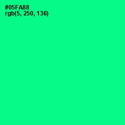 #05FA88 - Caribbean Green Color Image