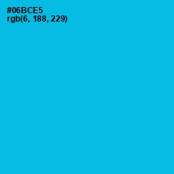 #06BCE5 - Cerulean Color Image
