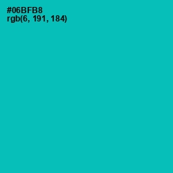 #06BFB8 - Bondi Blue Color Image