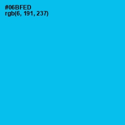 #06BFED - Cerulean Color Image