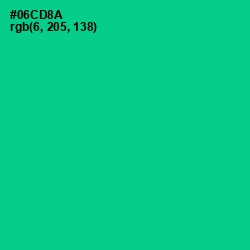 #06CD8A - Caribbean Green Color Image