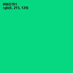 #06D781 - Caribbean Green Color Image
