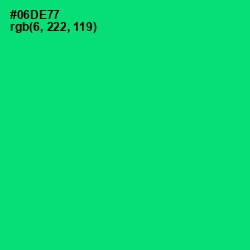 #06DE77 - Spring Green Color Image