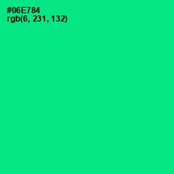#06E784 - Caribbean Green Color Image