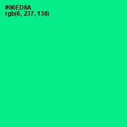 #06ED8A - Caribbean Green Color Image