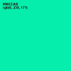 #06EEAB - Caribbean Green Color Image