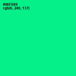 #06F089 - Caribbean Green Color Image