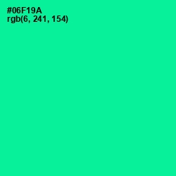 #06F19A - Caribbean Green Color Image