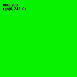 #06F200 - Green Color Image