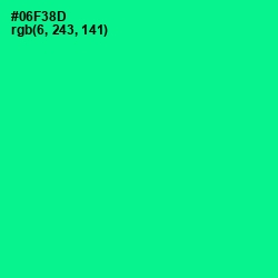 #06F38D - Caribbean Green Color Image