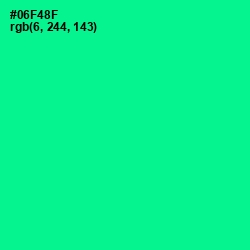 #06F48F - Caribbean Green Color Image