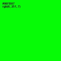 #06FB07 - Green Color Image