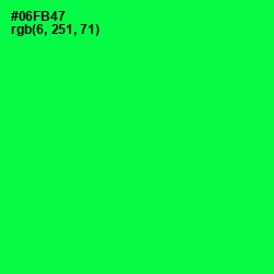 #06FB47 - Malachite Color Image