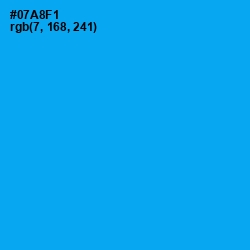 #07A8F1 - Cerulean Color Image