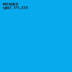 #07ABED - Cerulean Color Image