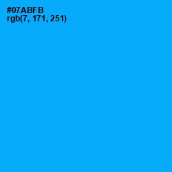 #07ABFB - Dodger Blue Color Image