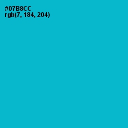 #07B8CC - Cerulean Color Image