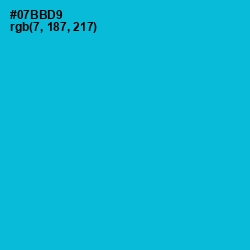 #07BBD9 - Cerulean Color Image