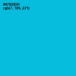 #07BDDD - Cerulean Color Image