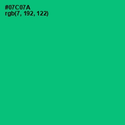 #07C07A - Malachite Color Image