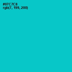 #07C7C8 - Robin's Egg Blue Color Image