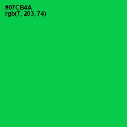 #07CB4A - Malachite Color Image