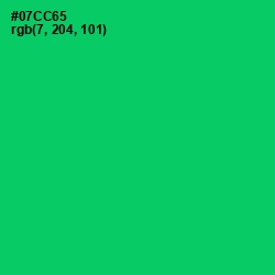 #07CC65 - Malachite Color Image