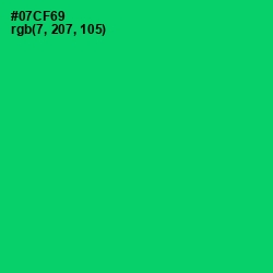 #07CF69 - Malachite Color Image