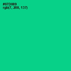 #07D089 - Caribbean Green Color Image