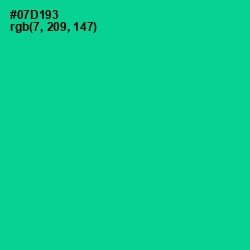 #07D193 - Caribbean Green Color Image