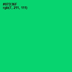 #07D36F - Malachite Color Image