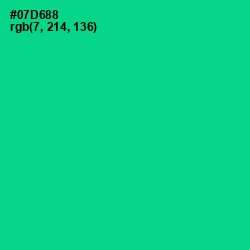 #07D688 - Caribbean Green Color Image