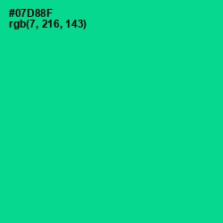 #07D88F - Caribbean Green Color Image