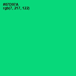 #07D97A - Spring Green Color Image