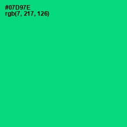 #07D97E - Spring Green Color Image