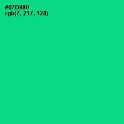 #07D980 - Caribbean Green Color Image
