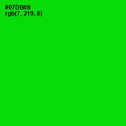 #07DB08 - Green Color Image