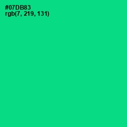 #07DB83 - Caribbean Green Color Image