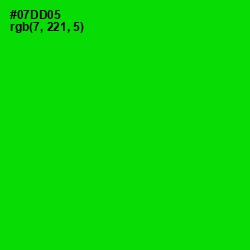 #07DD05 - Green Color Image