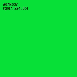 #07E037 - Green Color Image