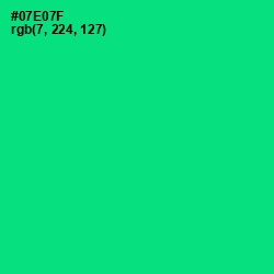 #07E07F - Spring Green Color Image