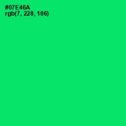 #07E46A - Spring Green Color Image