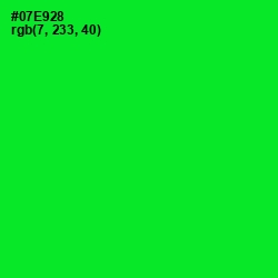 #07E928 - Green Color Image