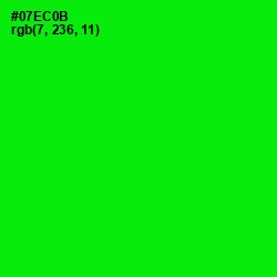 #07EC0B - Green Color Image