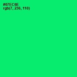 #07EC6E - Spring Green Color Image