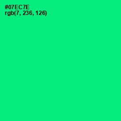 #07EC7E - Spring Green Color Image