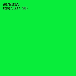 #07ED3A - Green Color Image