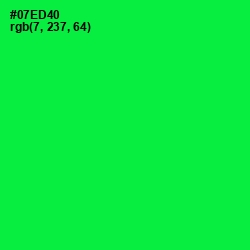 #07ED40 - Malachite Color Image