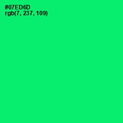 #07ED6D - Spring Green Color Image