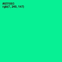 #07F093 - Caribbean Green Color Image